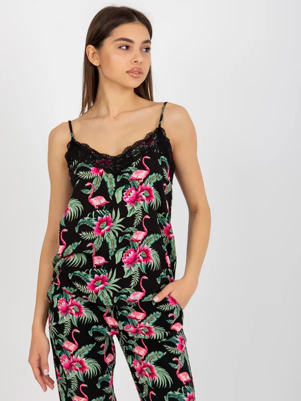 Biały top na ramiączkach w kwiaty FRESH MADE