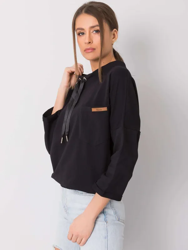 Czarna bluza bawełniana oversize