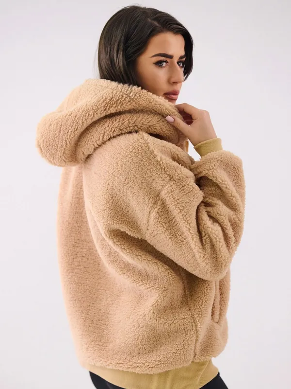 Casualowa bluza rozpinana z kapturem oversize