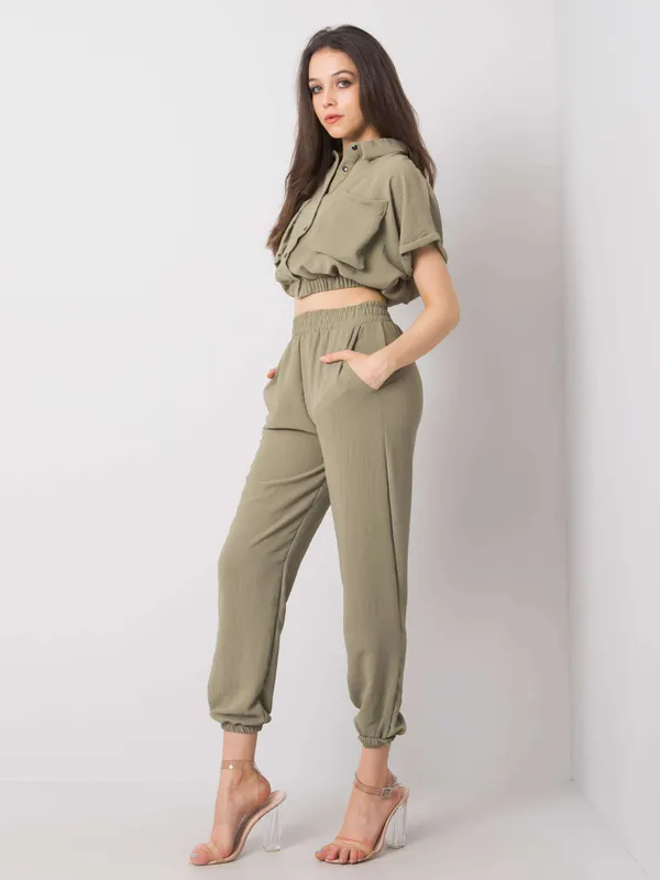 RUE PARIS Khaki komplet casualowy