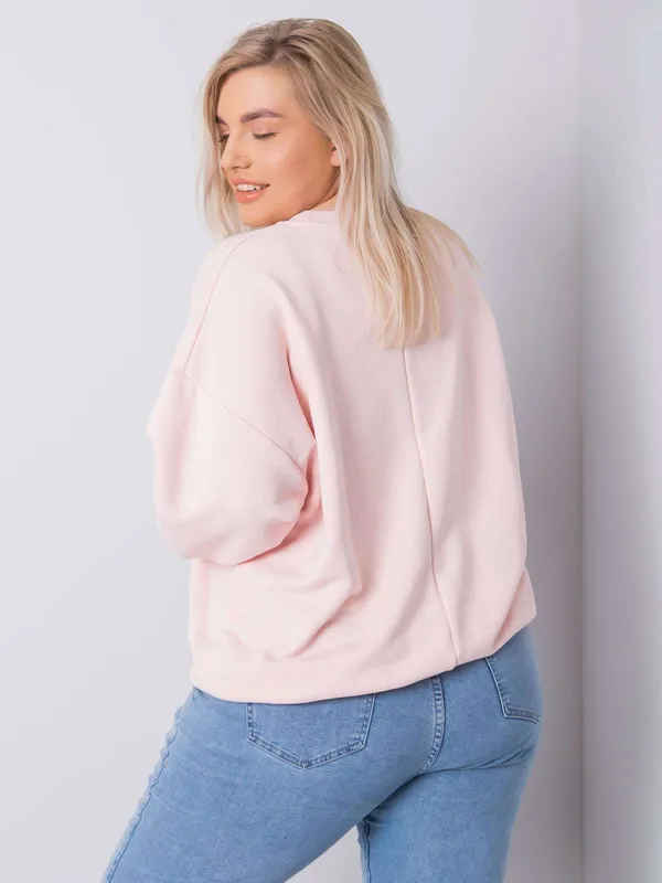 Morska bluza plus size bez kaptura