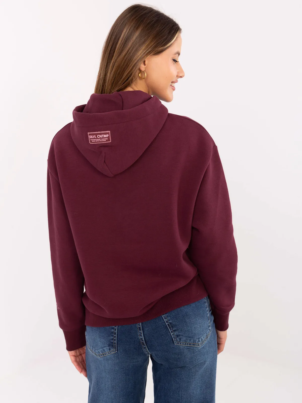 Casualowa bluza z kapturem i nadrukiem oversize - zdjęcie 4