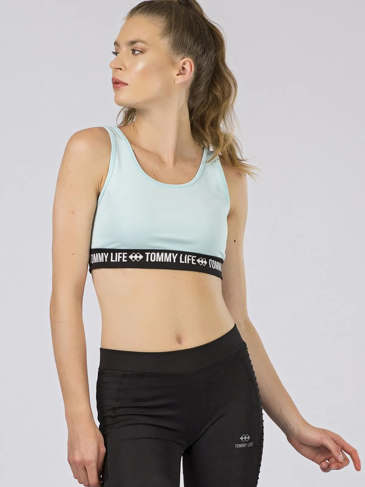 Top sportowy TOMMY LIFE khaki - zdjęcie 2