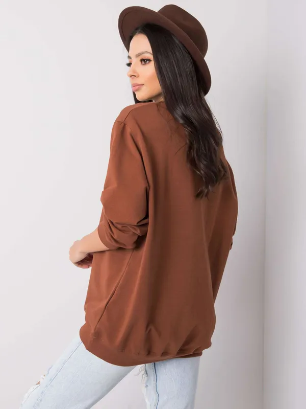 Casualowa bluza o kroju oversize z półgolfem