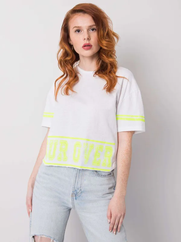 Czarny t-shirt damski z nadrukiem