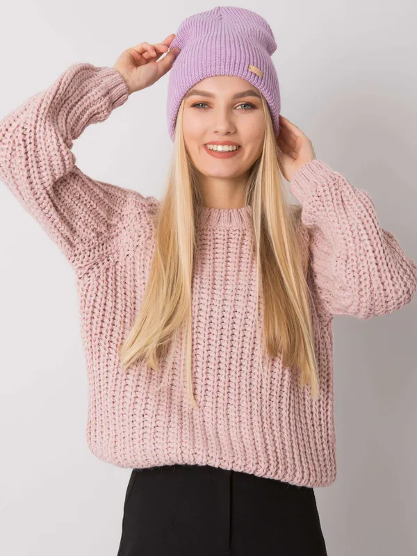 RUE PARIS Ciemnoszara czapka beanie z dzianiny