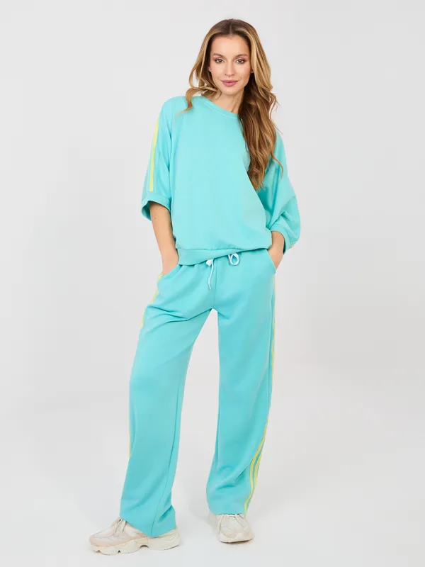 Bluza oversize z lampasami w sportowym stylu - widok 2