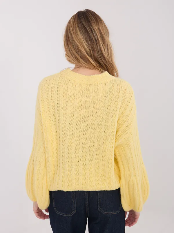 Sweter o kroju oversize z warkoczowym splotem - widok 2