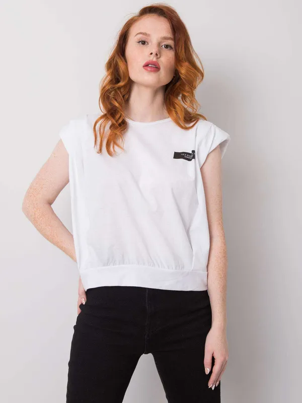 Czarny t-shirt damski z napisami - widok 2