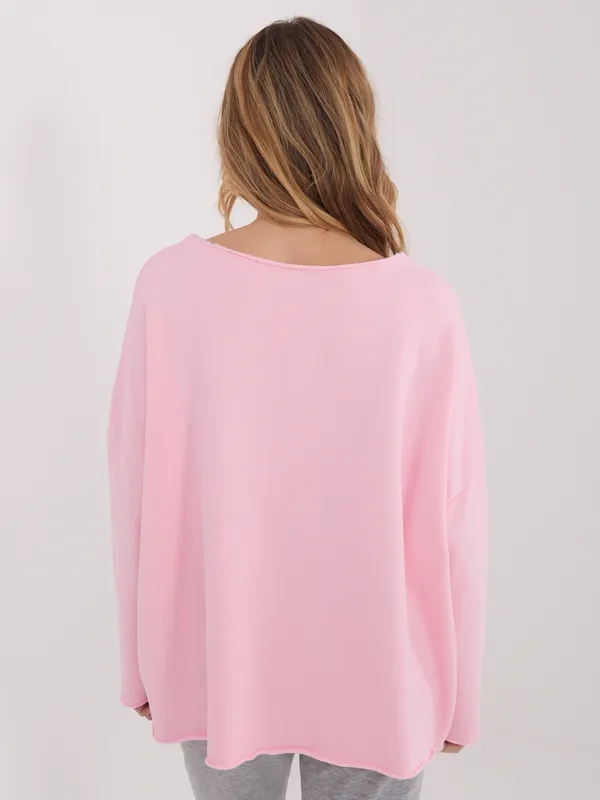 Casualowa bluza oversize z surowym wykończeniem