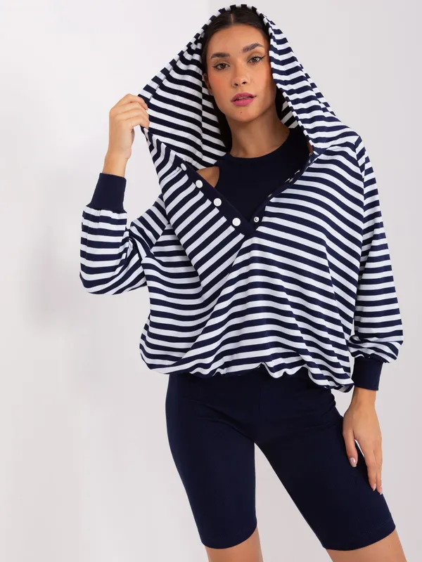 Czarno-biały trzyczęściowy komplet casualowy