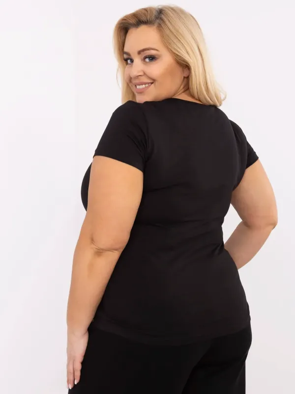 Klasyczny T-shirt o dopasowanym kroju z okrągłym dekoltem