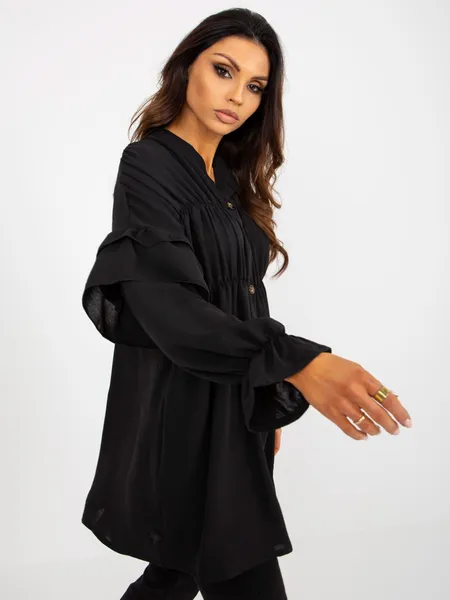 Khaki boho koszula z marzeniem i falbanami OCH BELLA