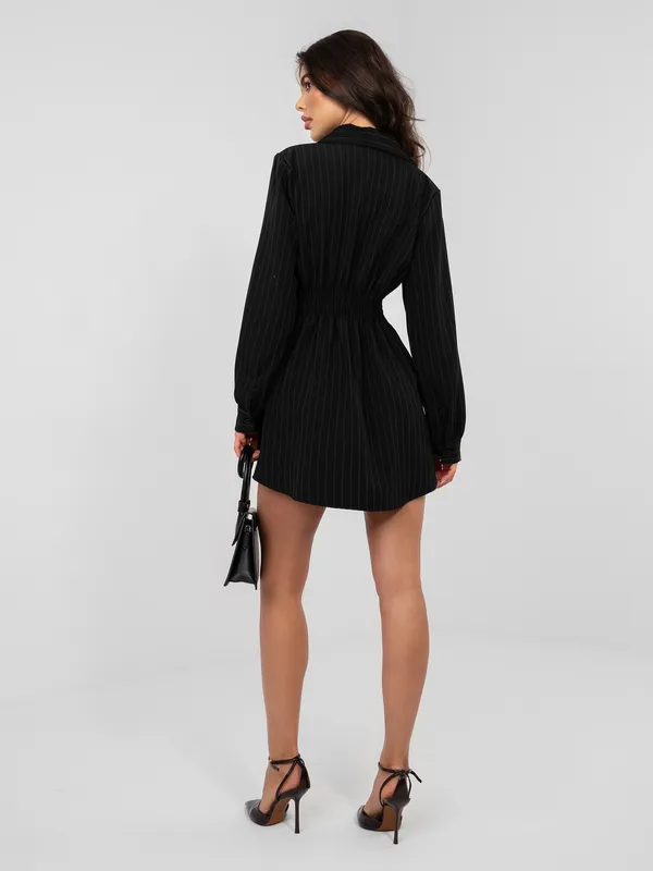 Długa koszula o kroju slim z marszczeniem