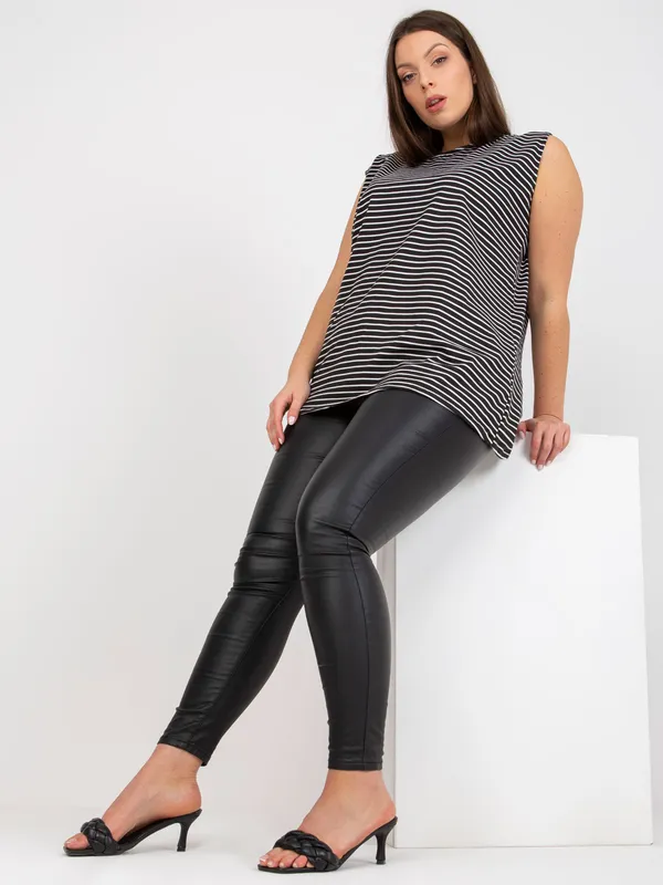 Biało-różowy top w paski