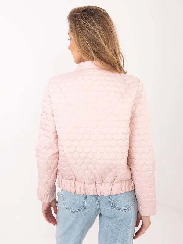 Krótka kurtka typu bomber z pikowaniem - widok 2