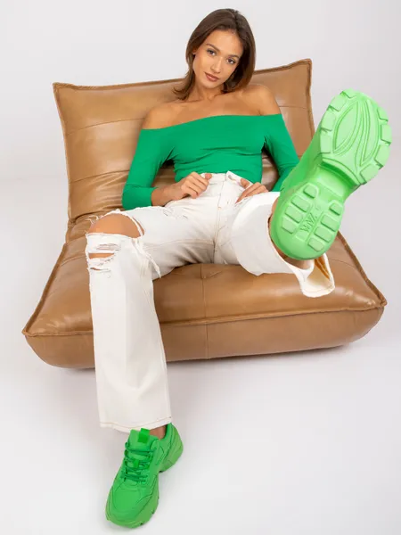 Spodnie jeansowe o kroju wide leg z przetarciami