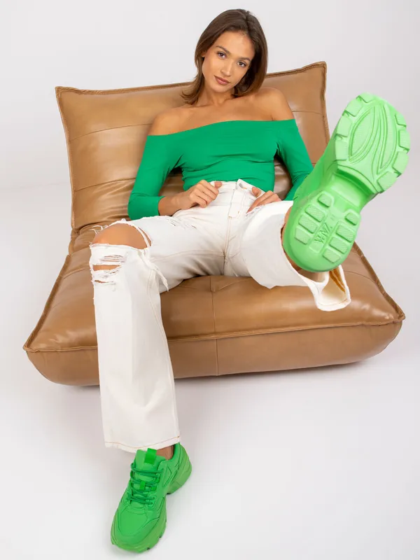 Spodnie jeansowe o kroju wide leg z przetarciami