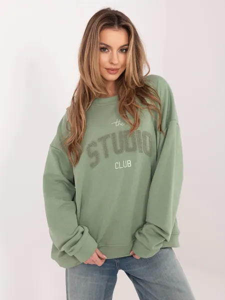 Casualowa bluza oversize z wypukłym napisem