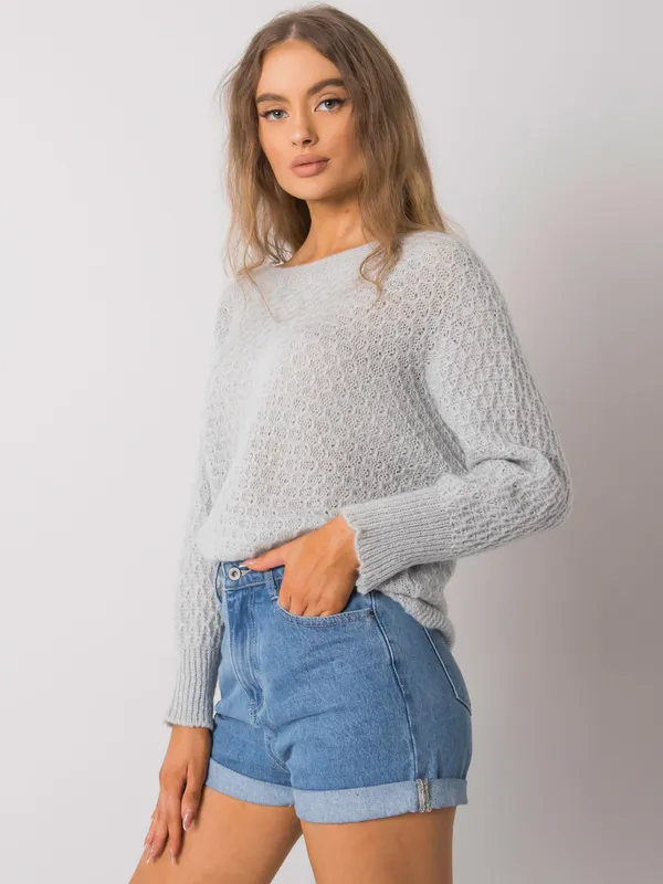 OCH BELLA Szary luźny sweter