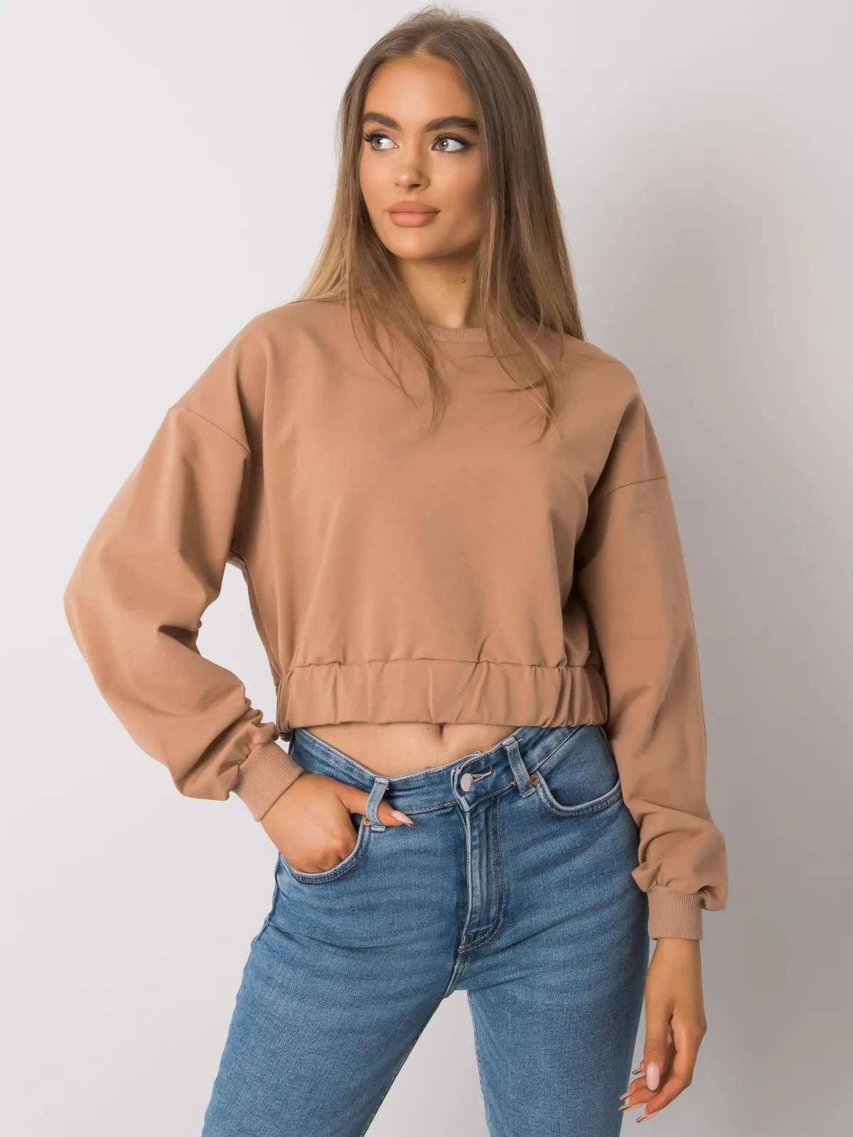 Czarna damska bluza basic - zdjęcie 1