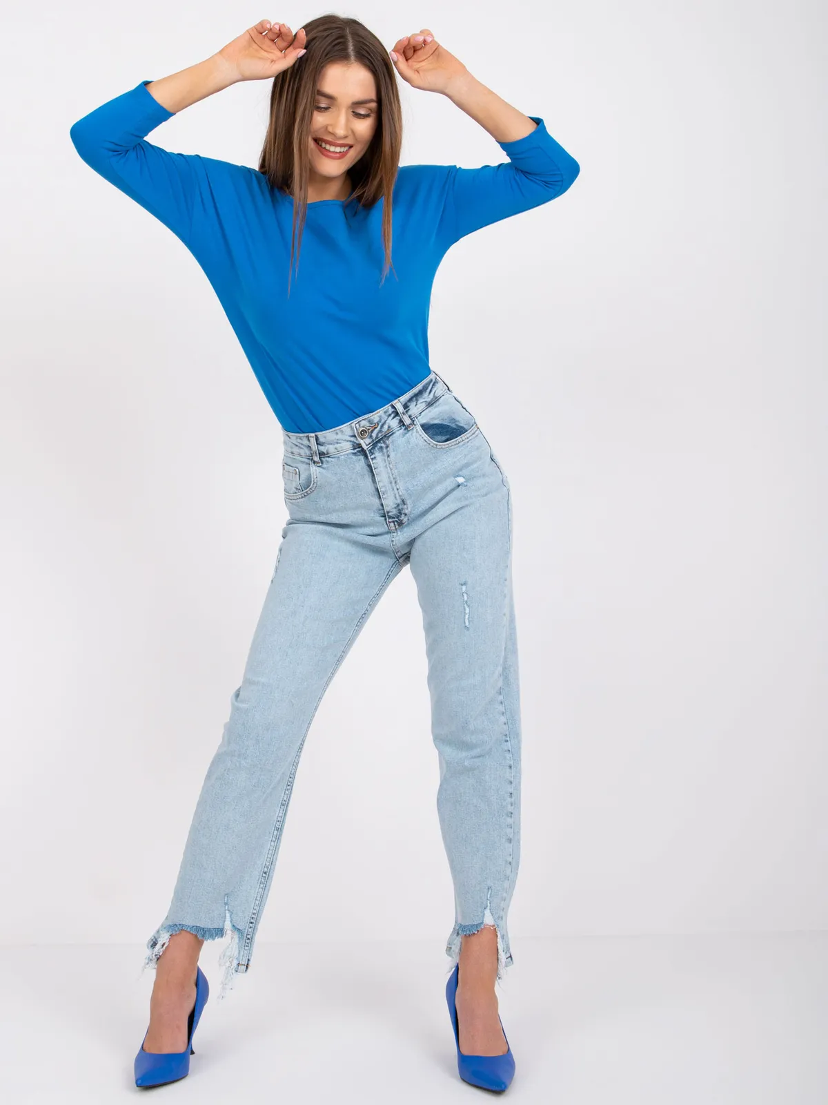 Niebieska bluzka April - zdjęcie 2