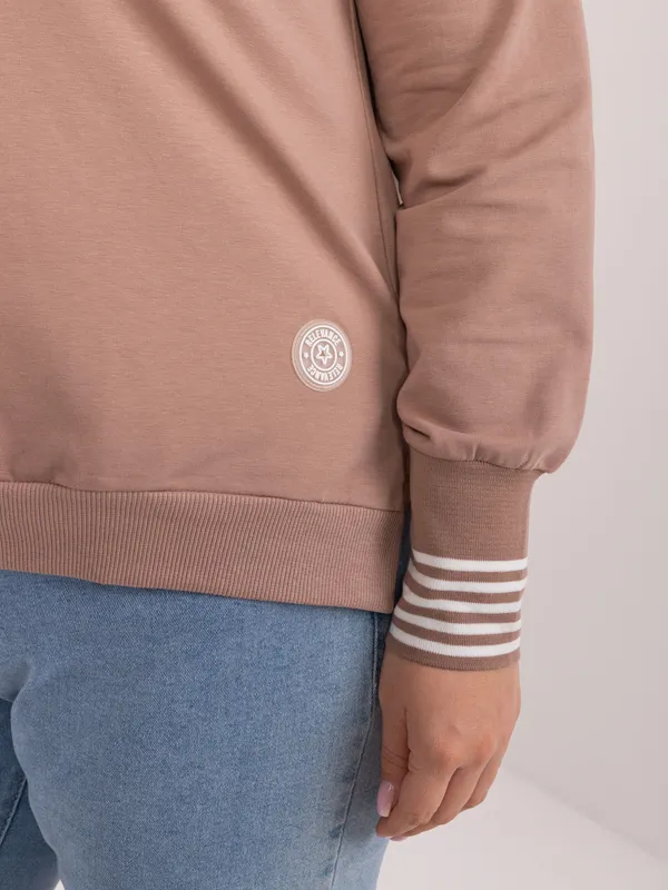 Bluza o swobodnym kroju z prążkowanymi ściągaczami