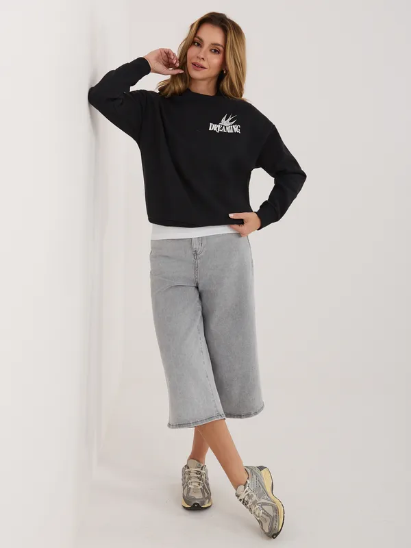 Oversize bluza z graficznym nadrukiem w stylu vintage - widok 2