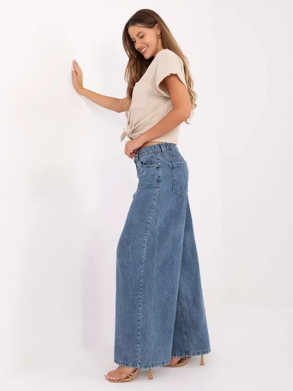 Szerokie spodnie jeansowe typu wide leg