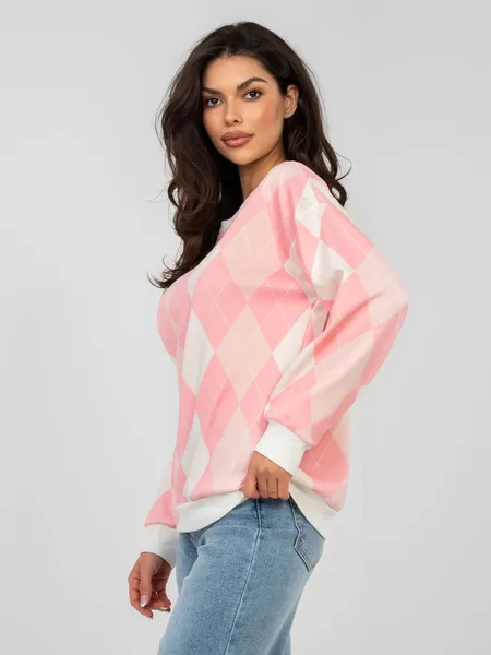 Bluza oversize w klasyczny wzór karo