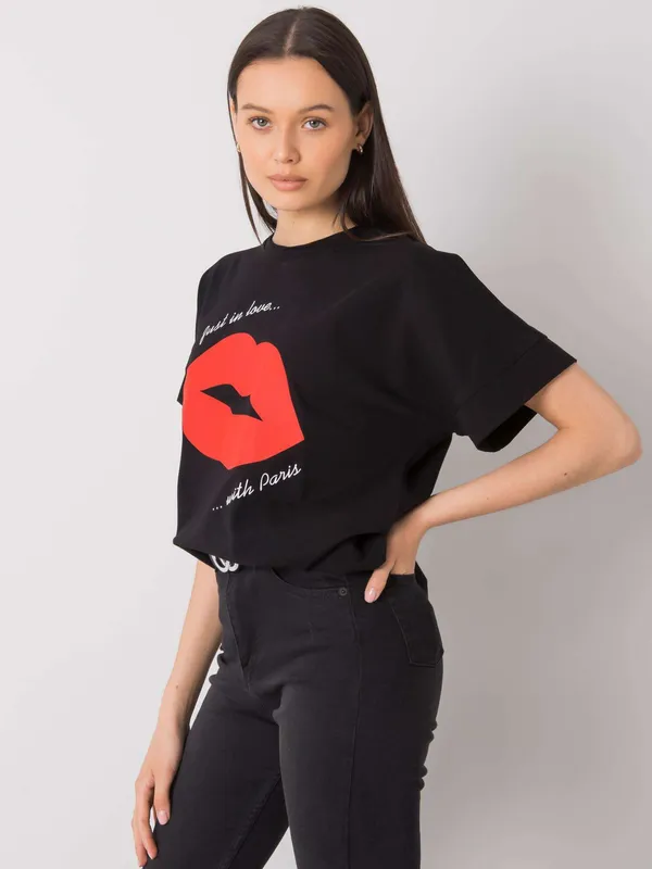 Biały t-shirt z nadrukiem Caddie RUE PARIS - widok 2