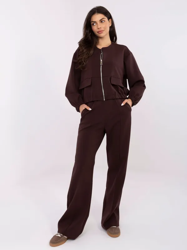 Spodnie dresowe z prostymi nogawkami typu wide-leg