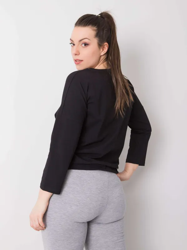 Biała bluzka plus size z bawełny - widok 2