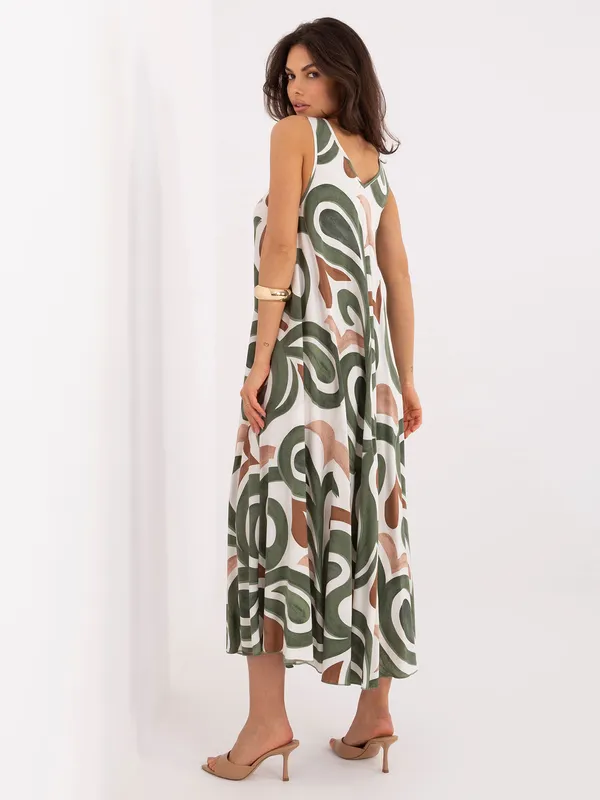 Zwiewna sukienka maxi z głębokim wycięciem