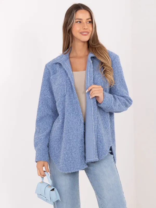 Kurtka koszulowa o luźnym kroju typu shacket