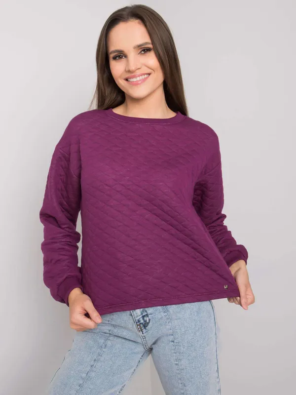 Pikowana bluza oversize o swobodnym kroju - widok 2