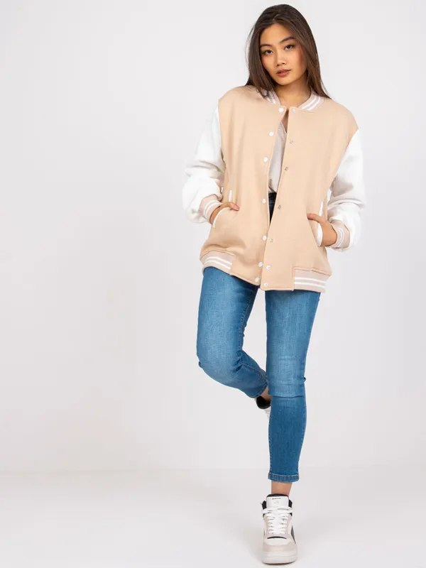 Zapinana bluza typu baseball w stylu college - widok 2