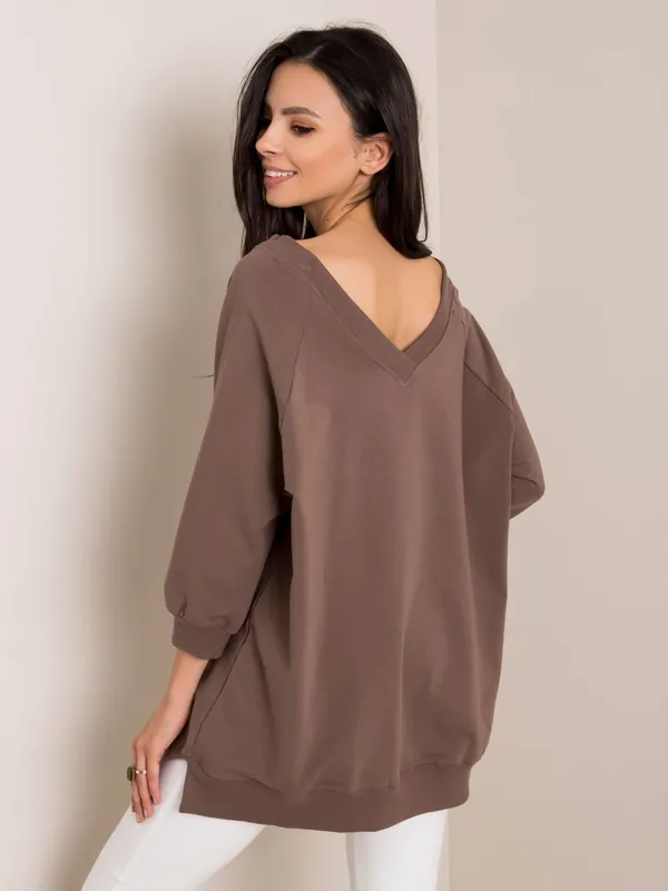 RUE PARIS Czarna bluza oversize - widok 2