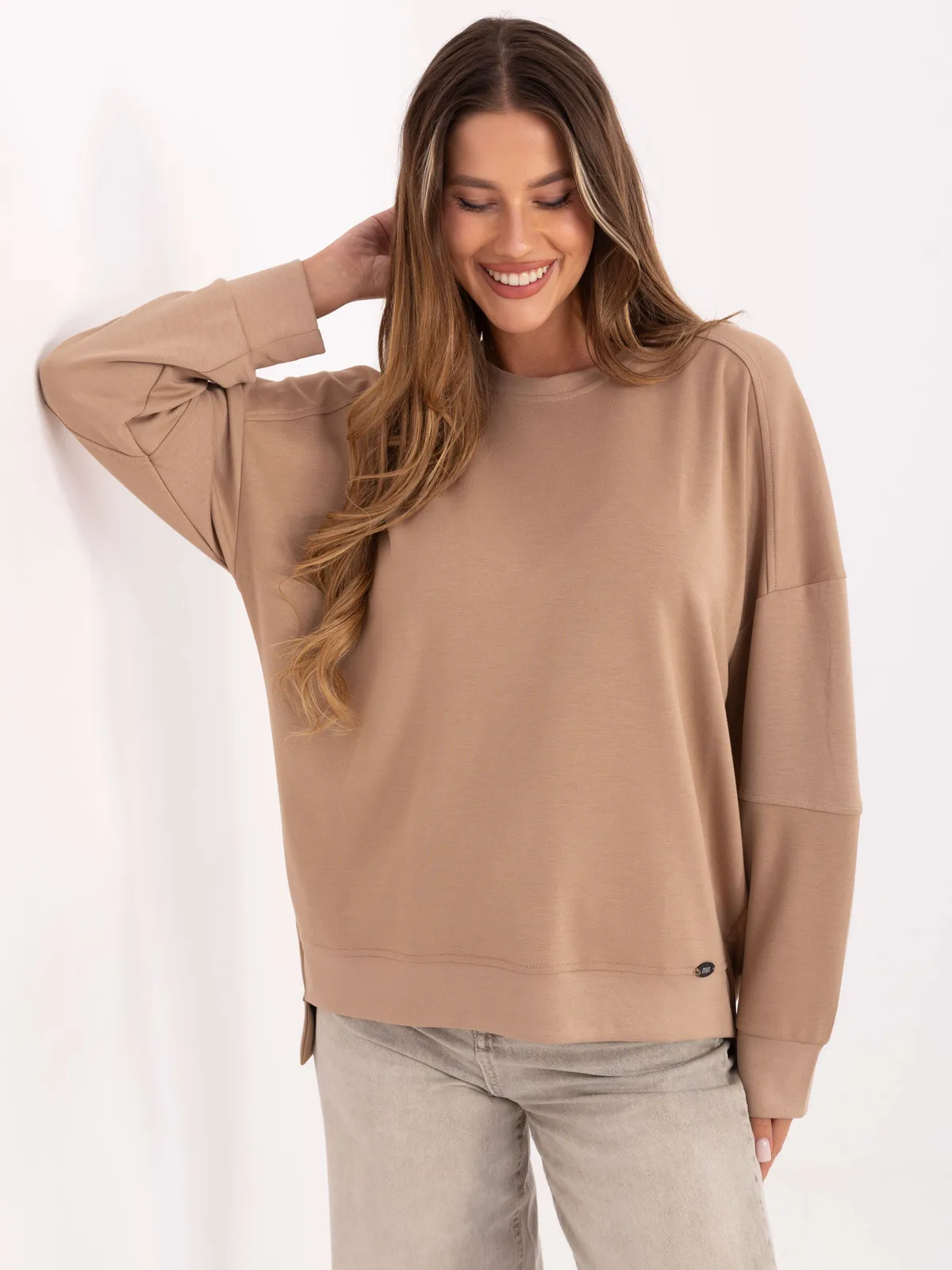 Bluza oversize o swobodnym kroju typu casual - zdjęcie 1