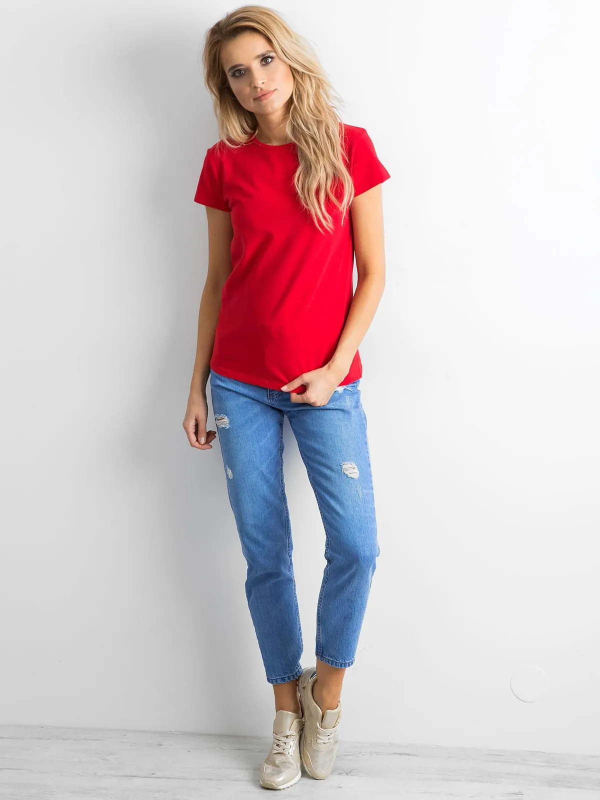 Czerwony t-shirt Peachy - zdjęcie 10