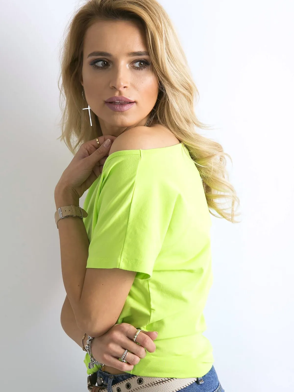 Fluo zielony t-shirt Circle - zdjęcie 4