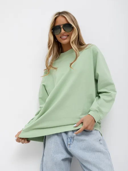 Casualowa bluza oversize ze stójką