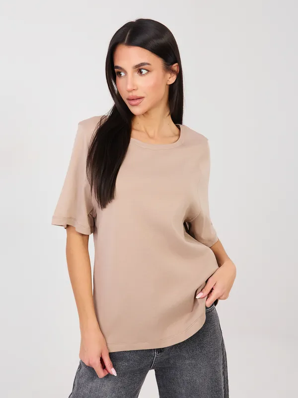 Casualowy T-shirt o luźnym kroju oversize - widok 2