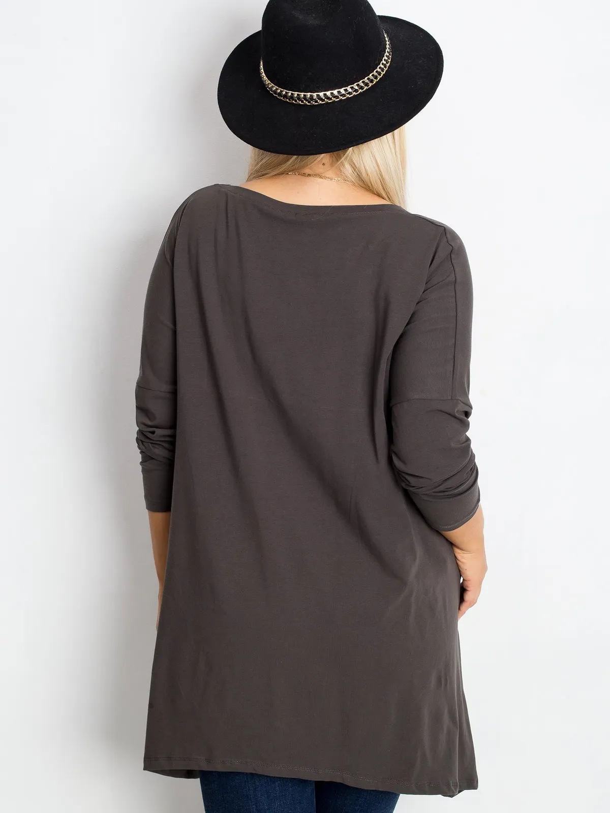 Tunika czerwona plus size - zdjęcie 4