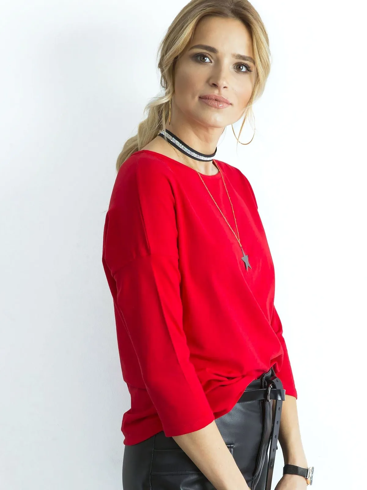 Czarna bluzka April - zdjęcie 2