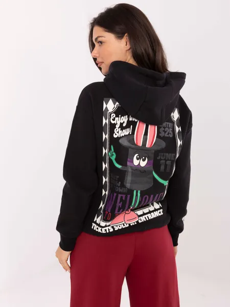 Bluza oversize z kapturem i zabawnym nadrukiem