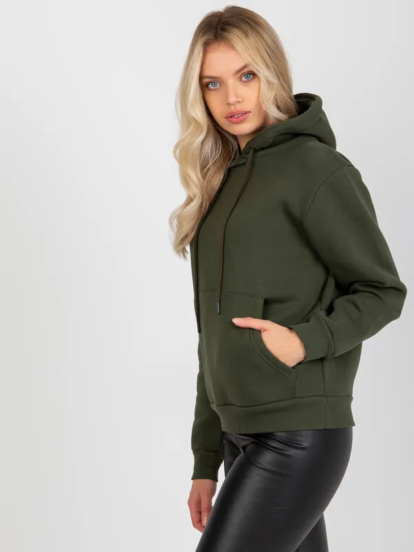 Ciemnoszara dresowa bluza basic kangurka RUE PARIS