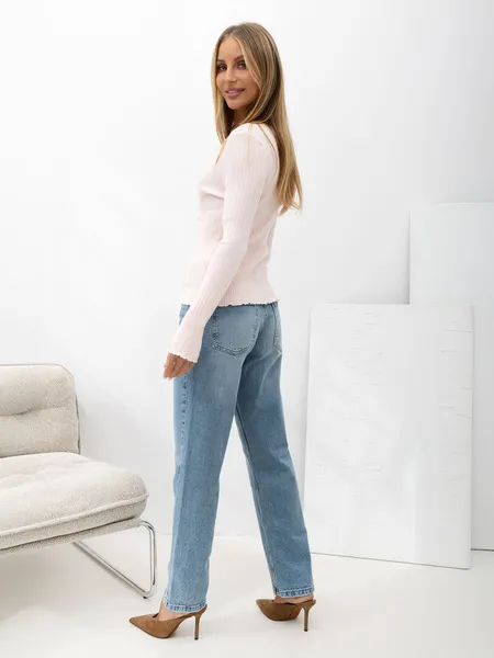 Klasyczne jeansy o prostym kroju straight leg