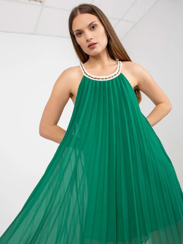 Plisowana sukienka mini o kroju oversize