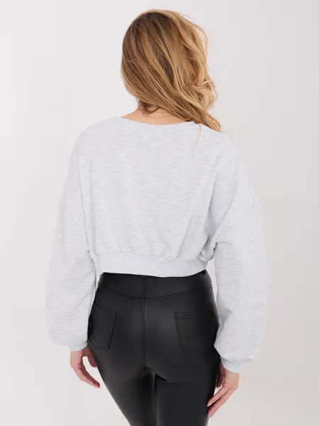 Krótka bluza typu crop z nadrukiem